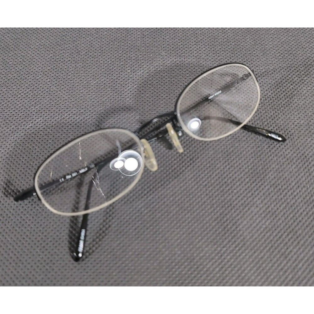 Robert Mitchel RM001 Black Half Metal Rim Eyeglass Frames Only 46-21-135 Flex - Picture 3 of 7